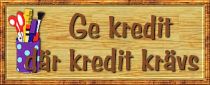 Ge kredit där kredit krävs